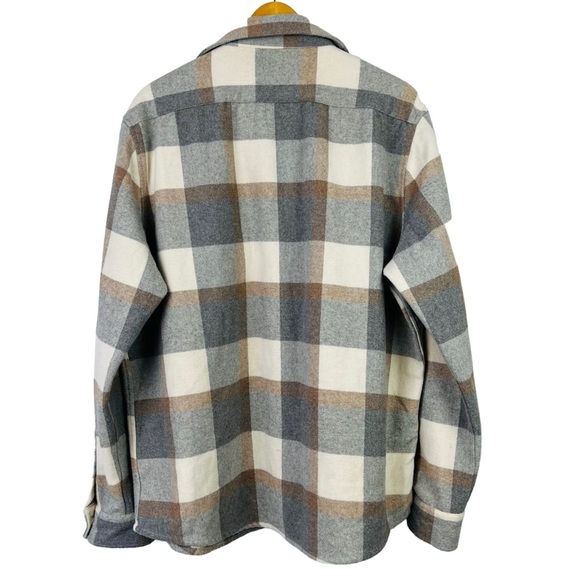BLAQ Plaid Overshirt Jacket (Shacket) Wool Alpaca Blend Flannel Relaxed Mens XXL - Picture 2 of 11